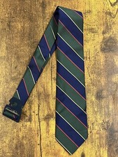 Brooks Brothers Multicolor Rep Striped Tie 100 Silk Men's Necktie 56"