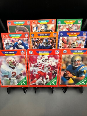 1989 Pro Set Football Best Cards! - Sanders, Aikman & MORE! - NM/MINT!