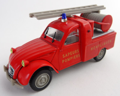 NOREV Citroen 2CV Pick-Up Fourgonnette Sapeurs Pompiers Henflingen, Diecast 1:43
