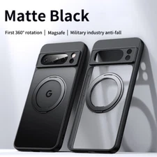 For Google Pixel 9 Pro 8A Shockproof Rubber Case Magnetic Ring Screen Protector
