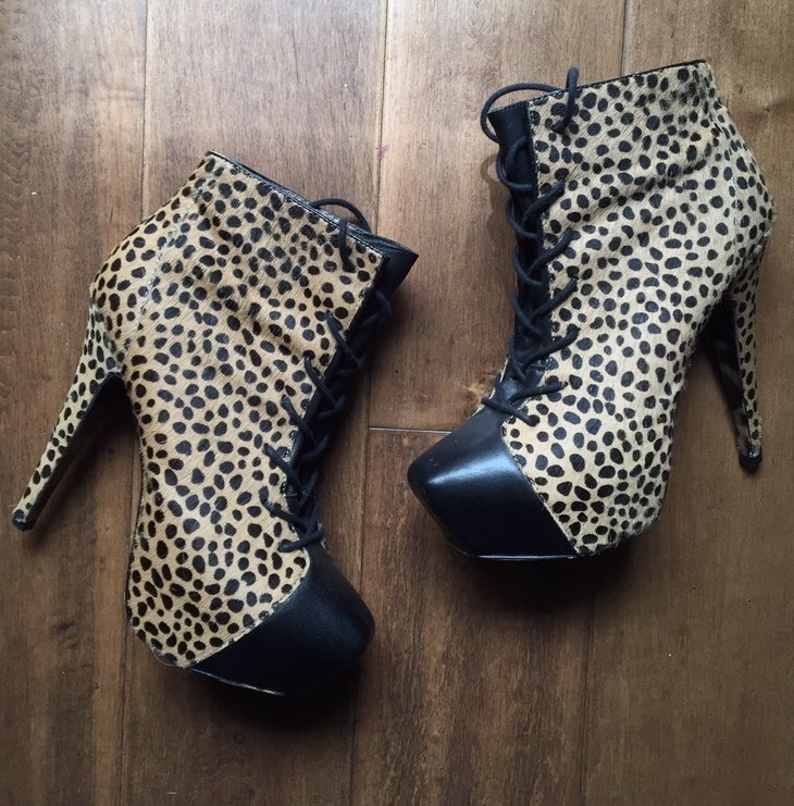 Para Mujer Leopardo Betsey Johnson Tacones Botines, Para Mujer Leopardo Betsey Johnson Tacones Botines,
