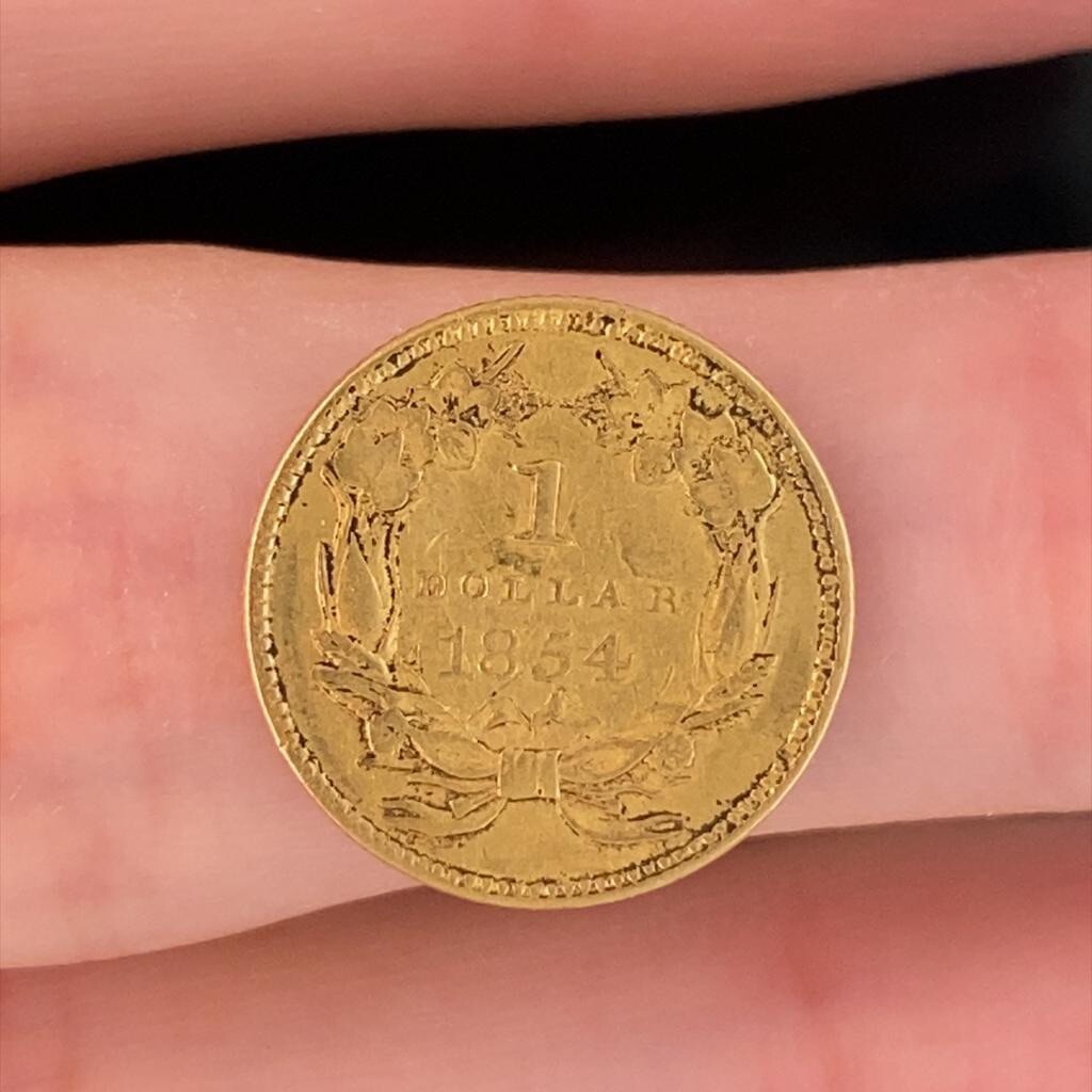 1854 - $1 Liberty Head Coin Yellow Gold | eBay