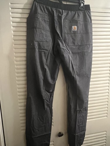 Small Carhartt Men's Force Cross-Flex Modern Fit Jogger Pant Scrubs Grey/Blk - Picture 3 of 6