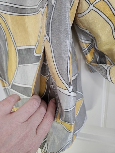 Alfred Dunner Retro Blazer Yellow Silver Grey White 6P Petite - Picture 5 of 6