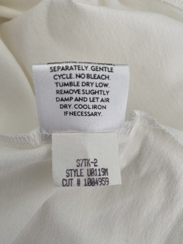 Eileen Fisher Washable Stretch Crepe Tunic Mini Dress SZ S White Sleeveless - Picture 5 of 5