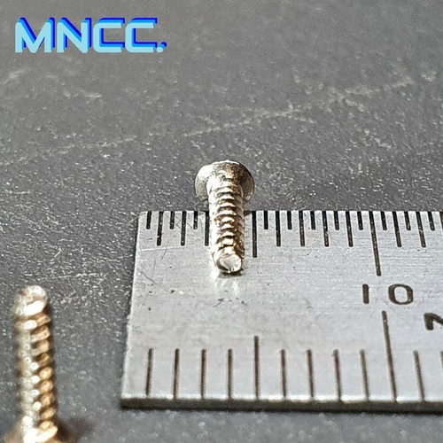 M1.4 x 6mm Micro Phillips Countersunk Flat Tail Self Tapping Screws Nickel Plate - Picture 4 of 6