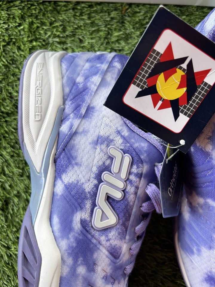 FILA WOMENS AXILUS 2 ENERGIZED TENNIS SHOES SIZE 10 NWB PURPLE TIE DYE