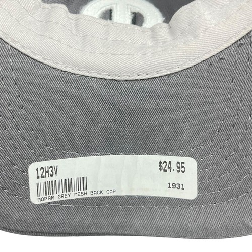 Mopar | NWT | Gray Mesh Back Hat Adjustable Strapback Cap 100% Cotton - Picture 6 of 8