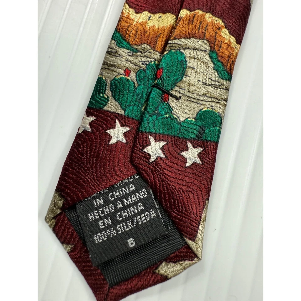 Puritan Texas Novedad Corbata Armadillo Botas de Vaquero Bandera Derrick de Aceite Foto 2 de 4