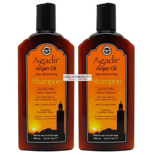 Agadir Argan Oil Daily Moisturizing Shampoo 12.4 Fl. Oz. / 366 mL "Pack of 2"