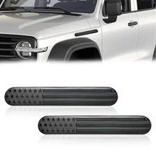 2X Cars Trucks 3D American Flag Emblem Metal USA Sticker Side Fender Badge Decal