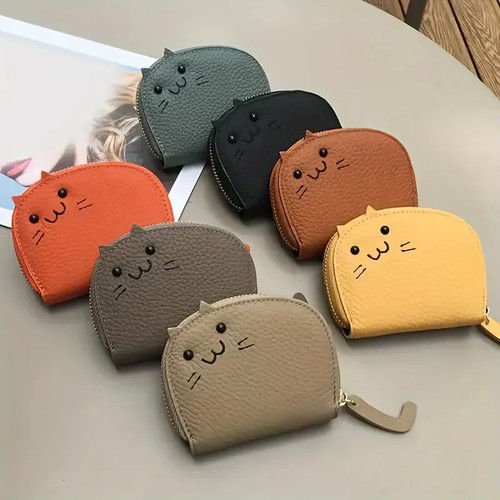 Cartoon Cat shaped design Wallet Women's Multi-card slots Holder Cute Fashion - Picture 7 of 31