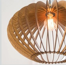 Wood Pendant Light  Pendant Lighting  Modern Wood Chandelier  Hanging Lamp