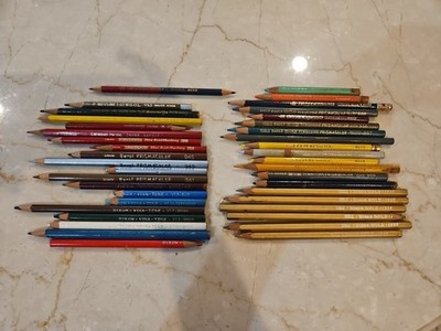 40 Vintage Color Pencil Crayons Berol Dixon Eagle Prismacolor Canadiana