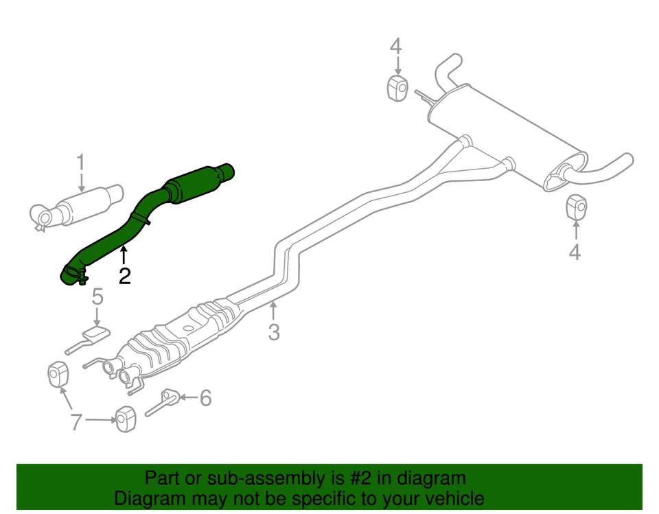 正品福特 2015 - 2019 年福特 - 排气管 F2GZ-5G203-H — 第 2/4 张图片