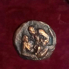 PINUCCIO SCIOLA BASSORILIEVO IN BRONZO FIRMATO DALL’AUTORE 14 cm CVLAVEN