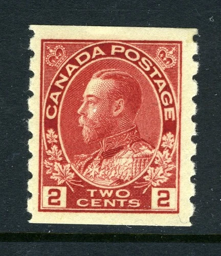 CANADA Scott 127 - XLH - 2¢ Carmine George V Admiral Coil (.008)