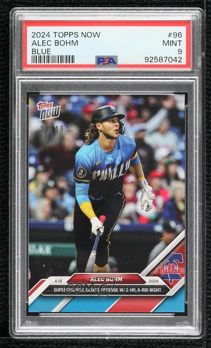 2024 Topps Now Blue 24/49 Alec Bohm #96 PSA 9 MINT 14dq