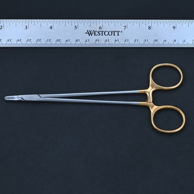 Aesculap BM045R Durogrip TC Ryder Needle Holder 6 7/8 in Serrated Jaw
