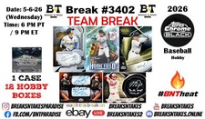 TORONTO BLUE JAYS 2026 Topps Chrome Black Baseball CASE 12 BOX Break #3402