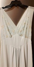 Lovely 1950s Vanity Fair Nightgown Embroidered Sherr Fitted Chiffon Type Y2k M