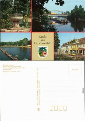 Fürstenwalde Grassnik-Brunnen, Thälmann-Pionier-Brücke Mühlenstraße 1988