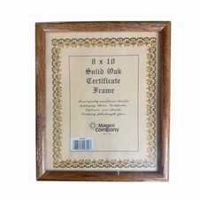 Magee Company 8x10 Solid Oak Certificate Picture Frame Made in USA New