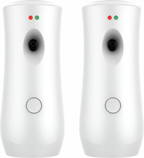 Automatic Air Freshener Spray Dispenser 2-Pack White Wall Mounted or Free Stan
