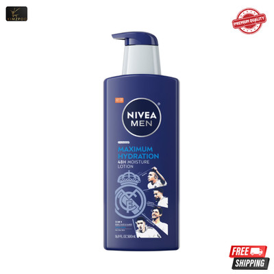 NIVEA MEN Maximum Hydration 3-in-1 Body Lotion 16.9oz 48-Hour Moisturizer