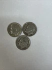 1950’s /60’s SILVER Roosevelt Dime X (3)