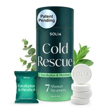 Solia Shower Steamers Eucalyptus and Menthol 1 Count Pack of 7 , Cold Relief