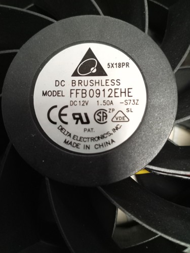 Delta High Air Flow Fan & Housing DC12v FFB0912EHE - Afbeelding 2 van 7