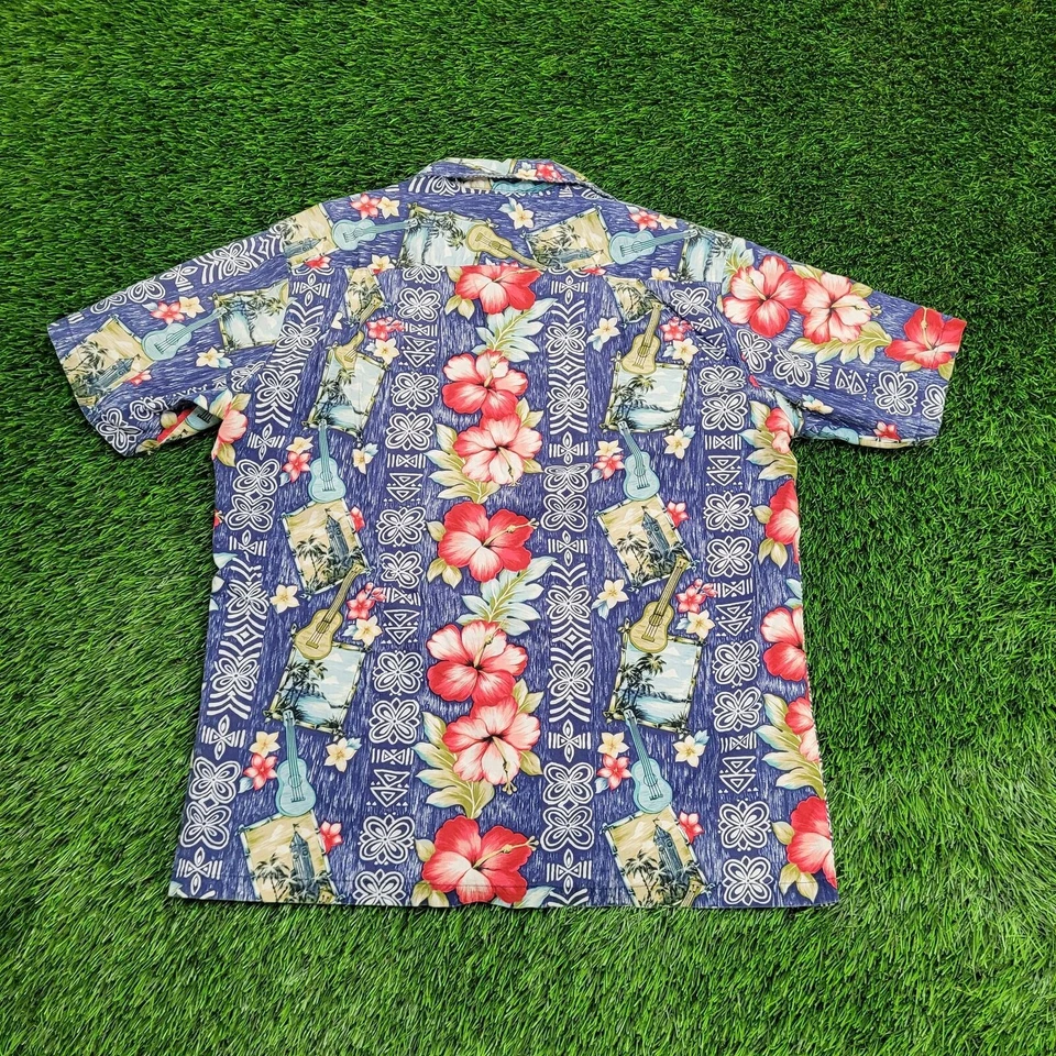 Camisa vintage años 90 RJC hawaiana con botones mediana 21x26 AOP EE. UU. Foto 2 de 4
