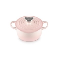 Le Creuset Cocotte Ronde 14cm Bear Knob Shell Pink Baby Food Small Pot Japan F/S