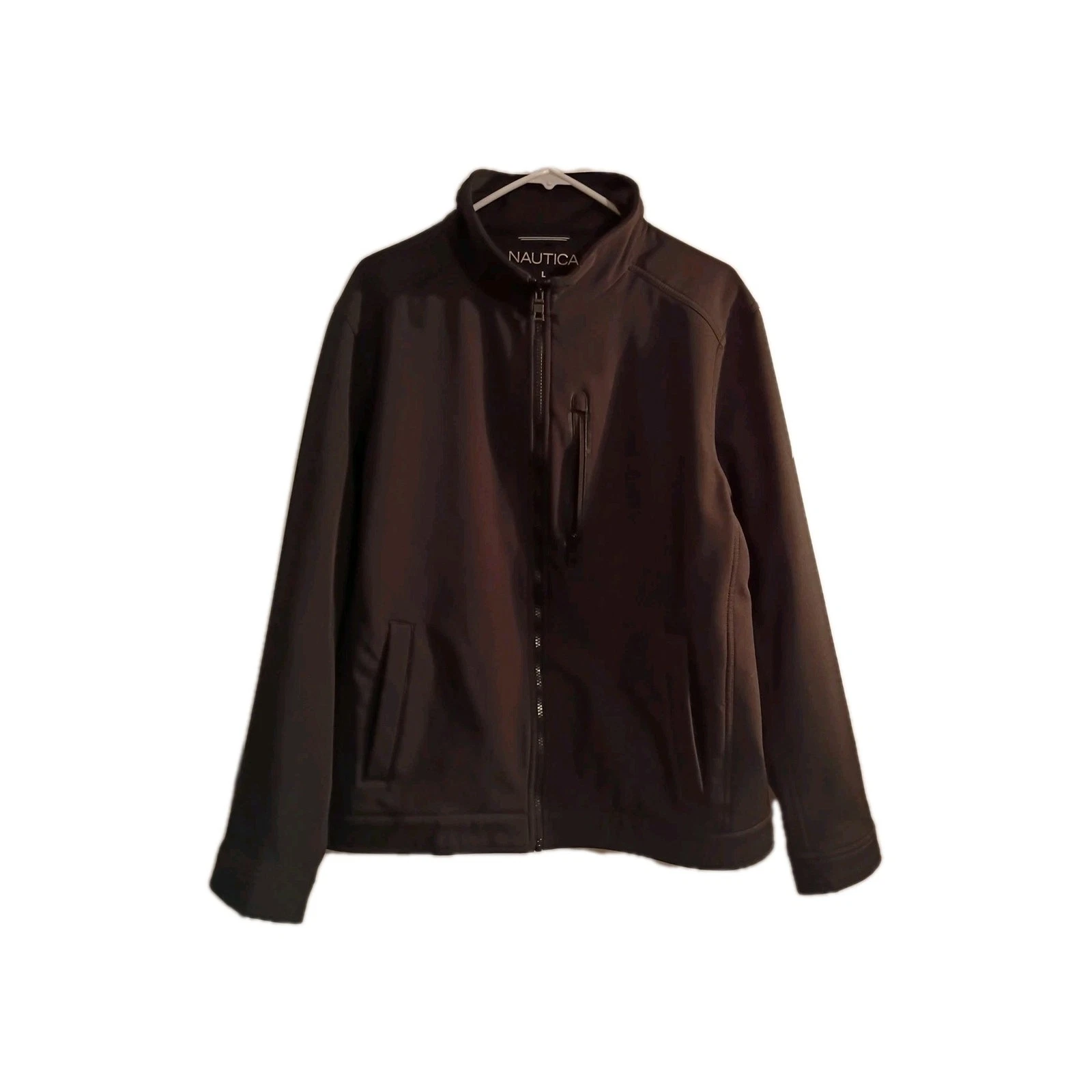 Nautica Men’s Large Black Jacket Coat Soft Shell Outdoor