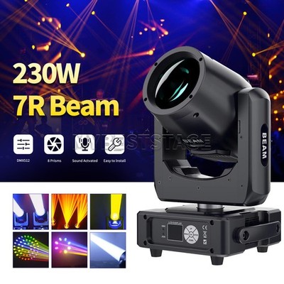 PAIDUN 7R 230W Sharpy Beam Moving Head Light 17Gobo 8+16Prism DJ Disco Party Bar