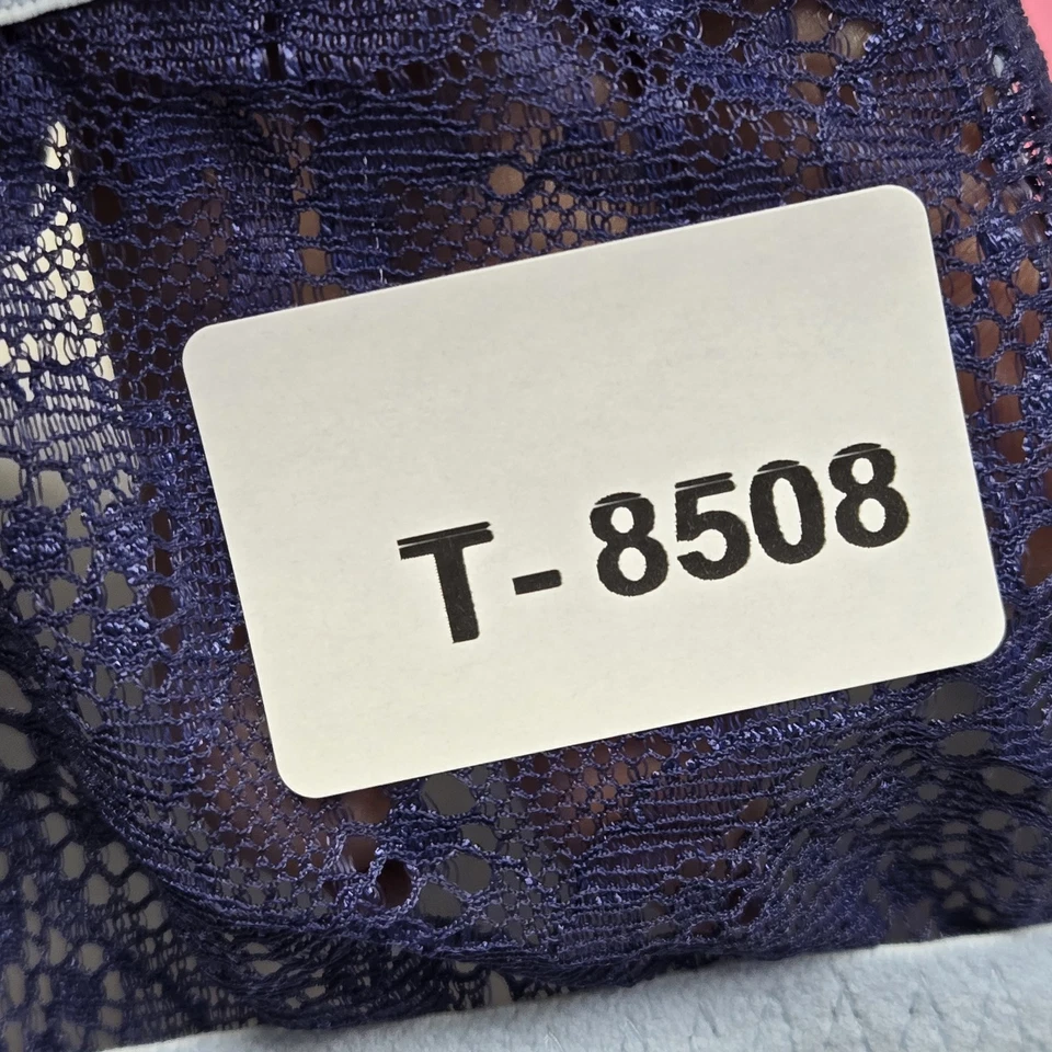 PINK Victoria's Secret Women Bra 32DD Navy Blue Light Floral Date Push Up - Image 2 of 4