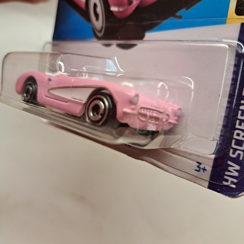 Corvette 183/250 1956 Hot Wheels HW Screen Time 9/10 2023 (Barbie Pink) - Imagen 8 de 12