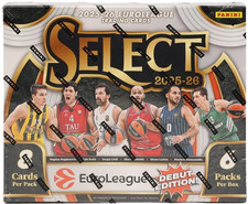 2025-26 Panini Select Euroleague Basketball Factory Sealed Hobby Box