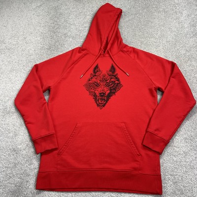 Brewdog Distillery Brewery Hoodie Large Red Pullover Sweatshirt Wolf Psy G2U