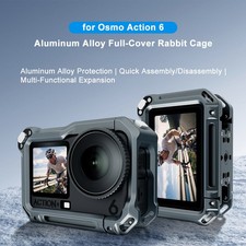 Aluminum Rabbit Cage for DJI OSMO Action 6 Metal Frame Expansion Adapter Mount