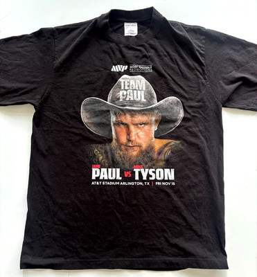 Official Authentic Mike Tyson vs Team Jake Paul Fight T-Shirt Size (L) MVP Rare