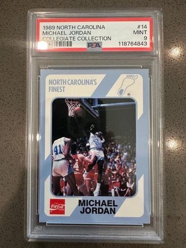 1989 North Carolina Michael Jordan Collegiate Collection PSA 9 Card #14