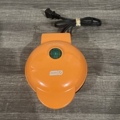 Dash Pumpkin Mini Waffle Maker 4'' Cooking Surface Non-stick 350 Watts