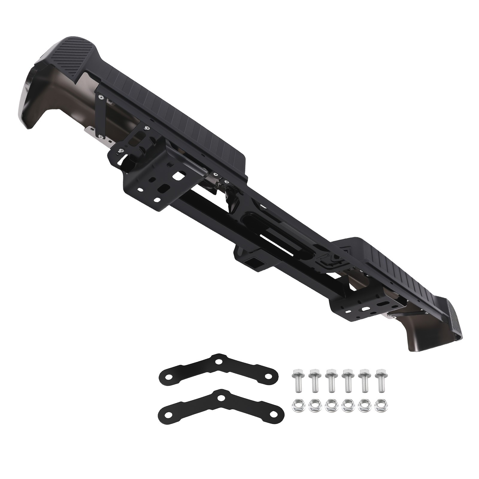 Rear Bumper w/ Tow Hitch for Ford F-150 2021-2023 Chrome Steel W/4 Park Sensors