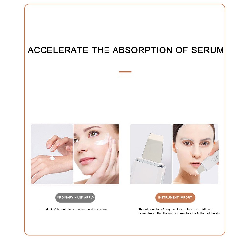 Household Ultrasonic Skin Scrubber Blackhead Removal Face Pore Cleanser Inst BAJ