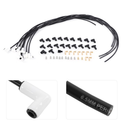 New 8 Mm Spark Plug Cable Set With 90° Ceramic Sleeve High Temperature Resistant - Picture 9 of 13