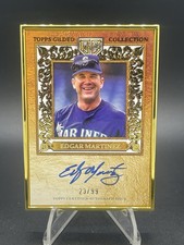 Edgar Martinez 2025 Topps Gilded Gold Framed HOF Auto #HAFA-EM /99