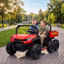 Kids 2 Seater Ride on Car 24V Electric Dump Truck 4WD UTV w/Parental Remote LED