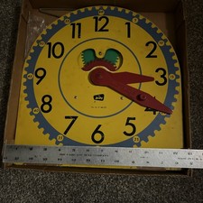 Ancienne Horloge Judy Originale Education Time Enseignants Bois avec boite d'origine